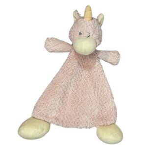 DEMDACO Wendy Unicorn Rose Pink Blush Plush Rattle Blankie Lovey